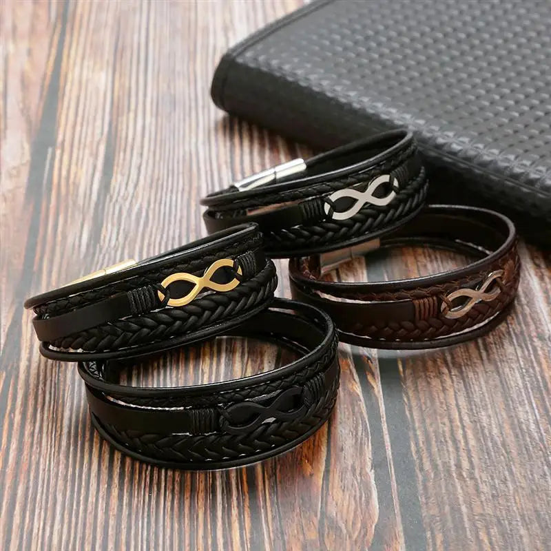 Infinity Leather Bracelet