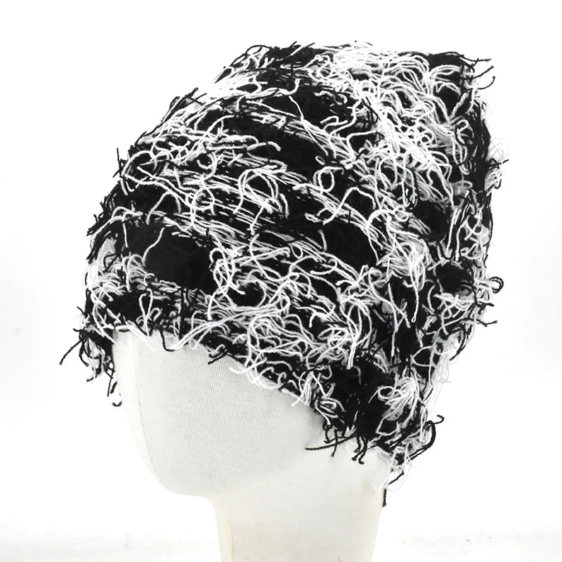 Distressed Knitted Beanie