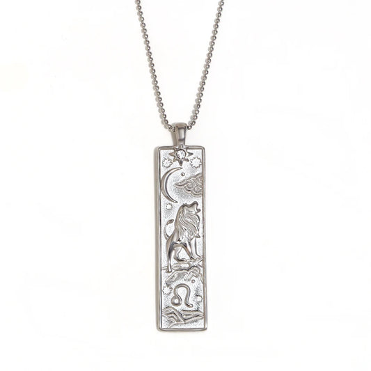 Constellation Rectangular Bar Pendant Necklace