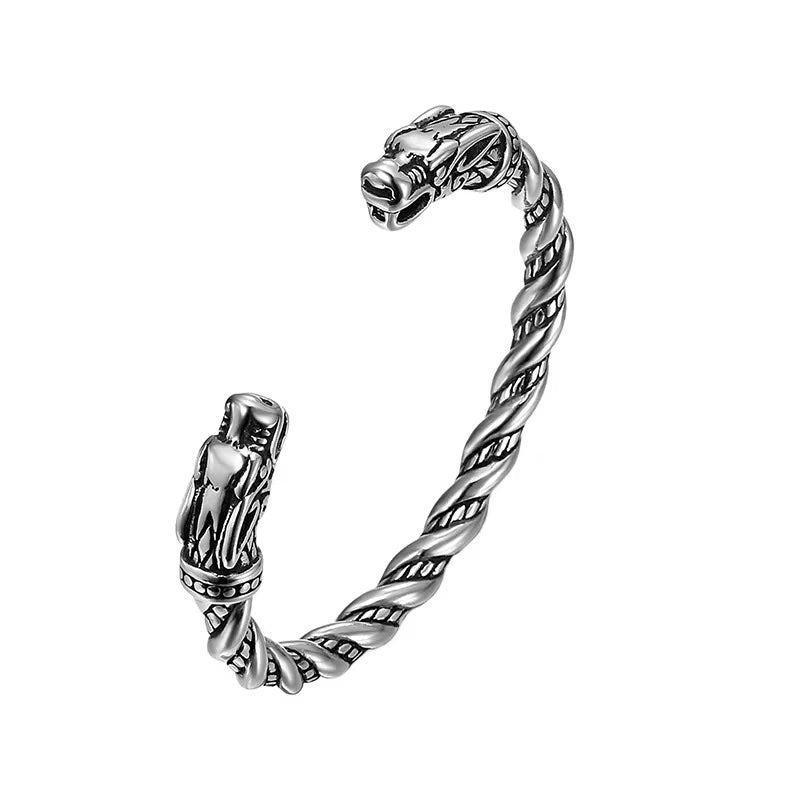 Nordic Dragon Bracelet with Viking Wooden Gift Box