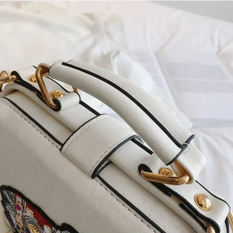 Elephant Embroidered Crossbody Bag