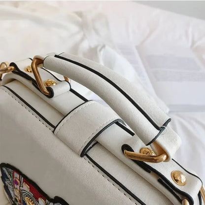 Elephant Embroidered Crossbody Bag