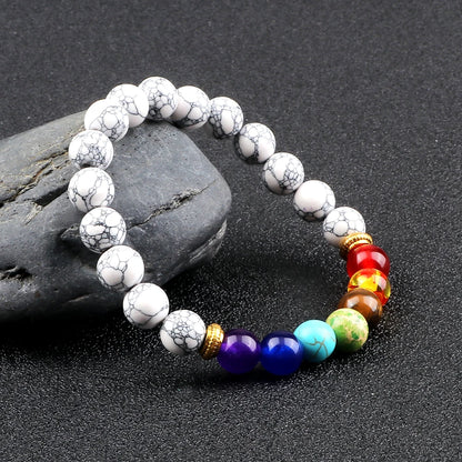 2Pcs Set - 7 Chakra Natural Stone Beaded Bracelets