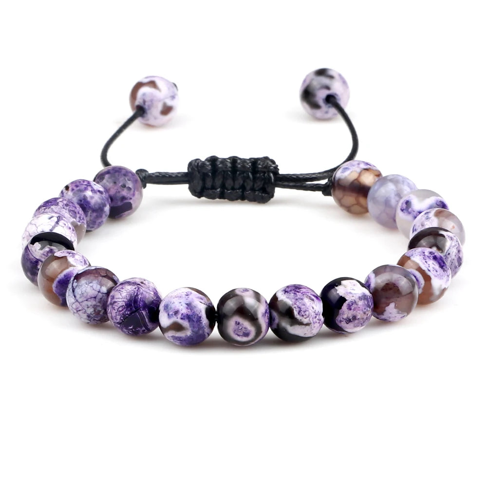 Natural Stone Beads Adjustable Bracelet