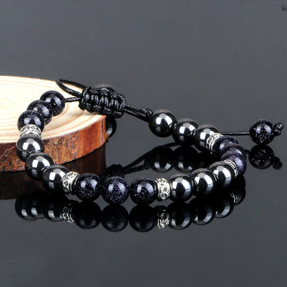 Two Tone Natural Stone Beads Bracelet
