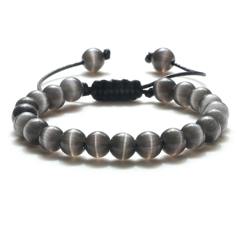 Natural Stone Beads Adjustable Bracelet