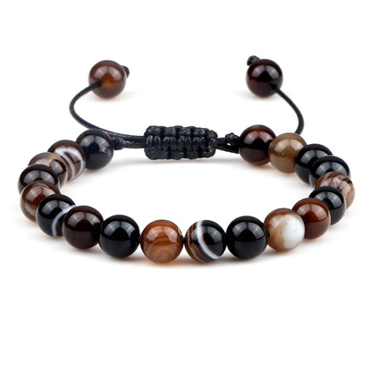 Natural Stone Beads Adjustable Bracelet