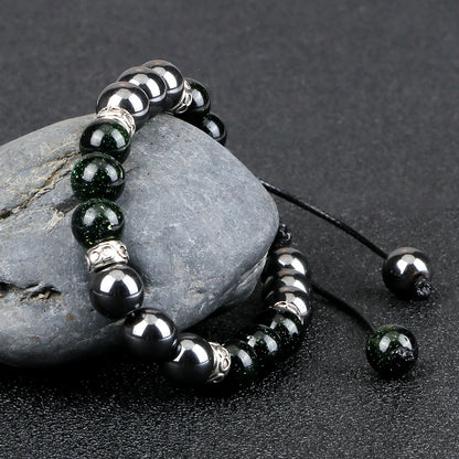 Two Tone Natural Stone Beads Bracelet