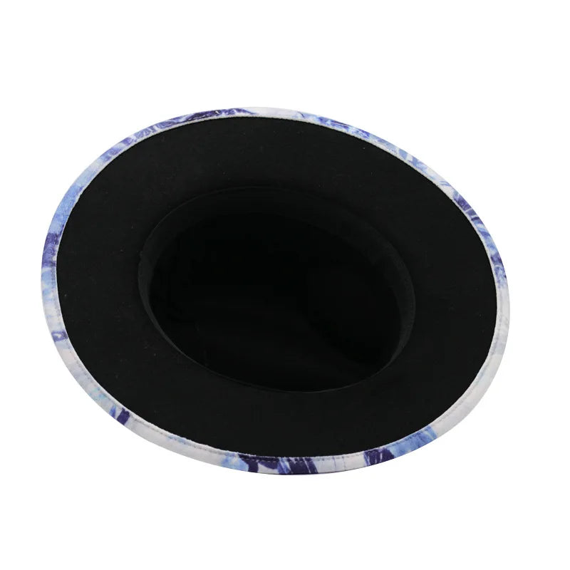 Colourful Wide Brim Panama Fedora Hat