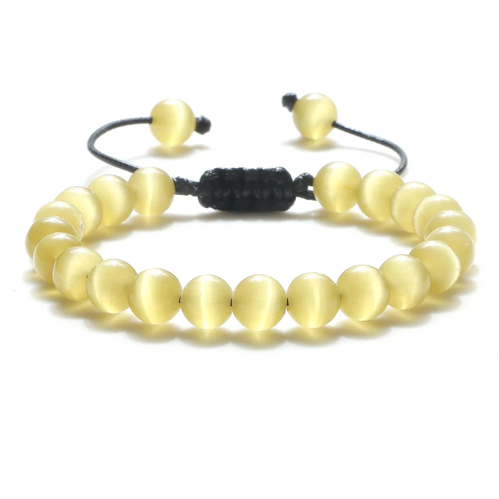 Natural Stone Beads Adjustable Bracelet