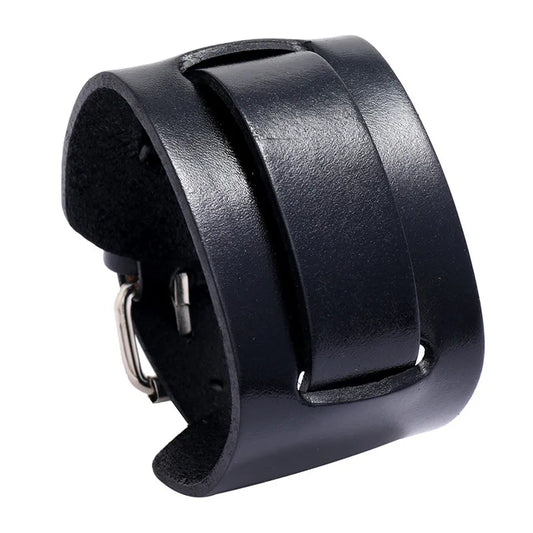 Men's Fashion Genuine Leather Wide Belt Bracelet