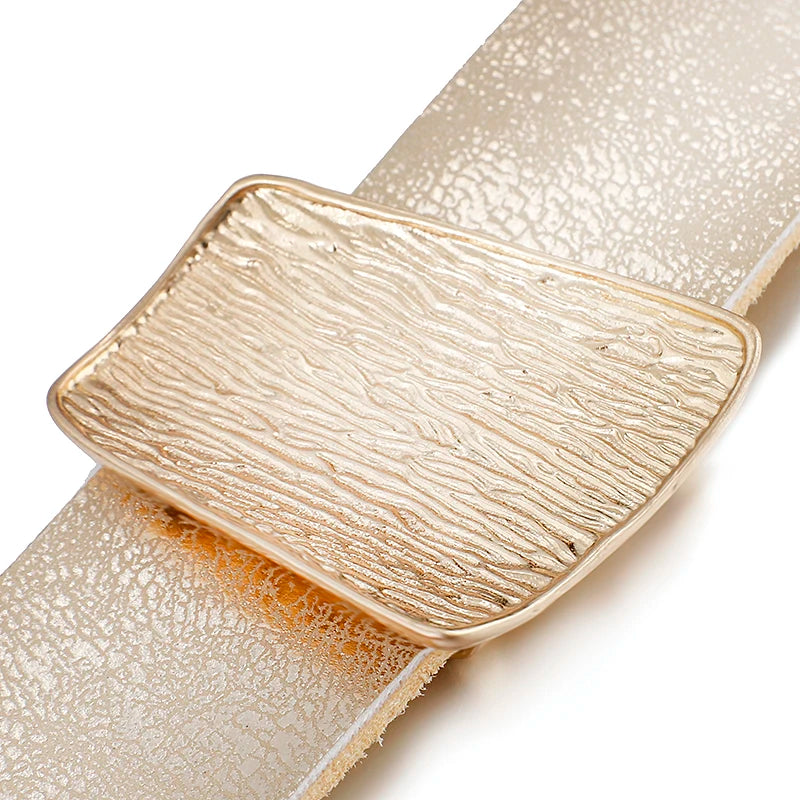 Genuine Leather Wide Wrap Bracelet