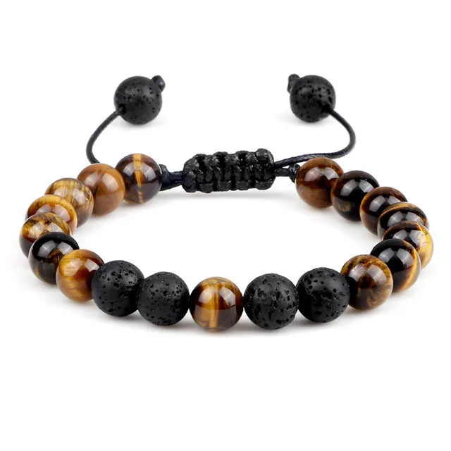 Natural Stone Beads Adjustable Bracelet