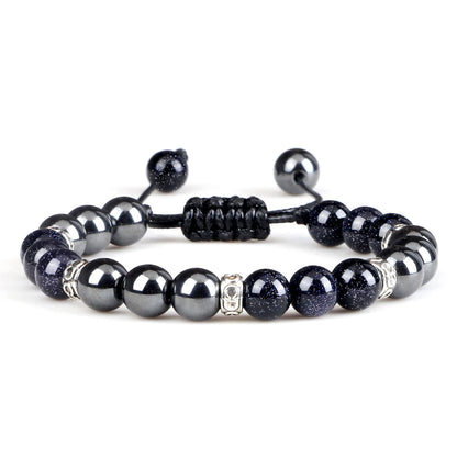 Two Tone Natural Stone Beads Bracelet