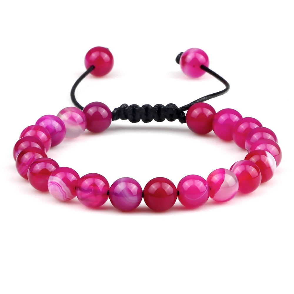 Natural Stone Beads Adjustable Bracelet