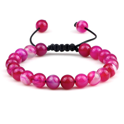 Natural Stone Beads Adjustable Bracelet
