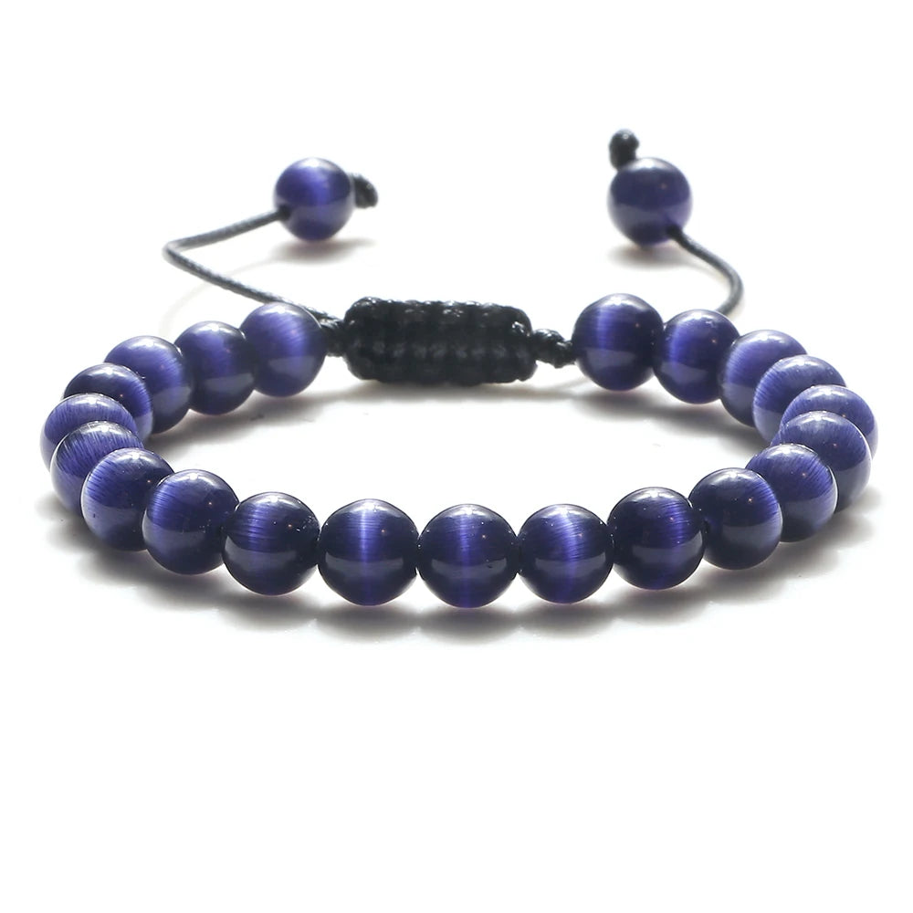 Natural Stone Beads Adjustable Bracelet