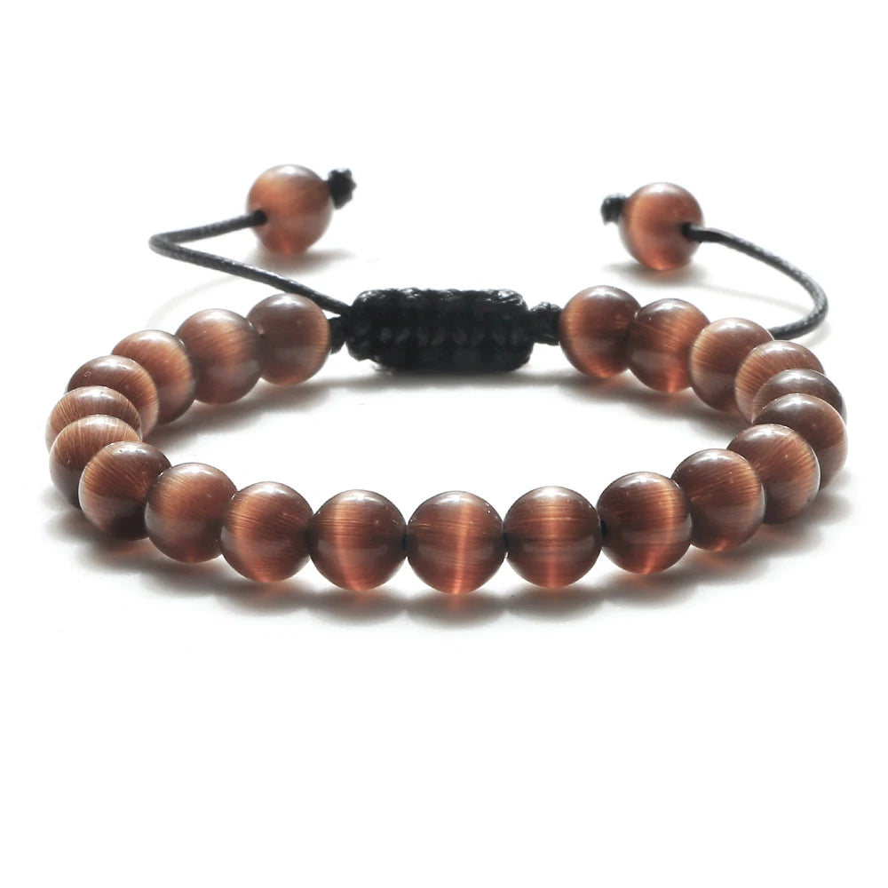 Natural Stone Beads Adjustable Bracelet