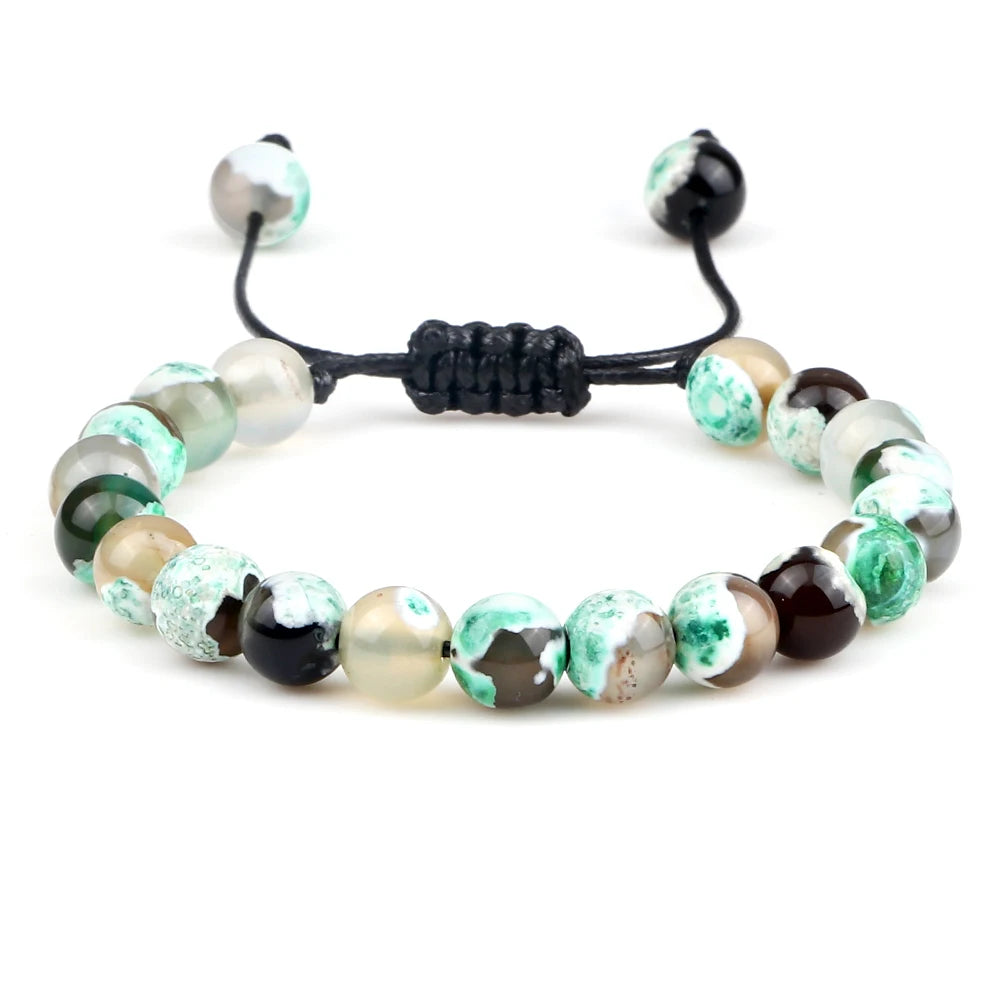 Natural Stone Beads Adjustable Bracelet