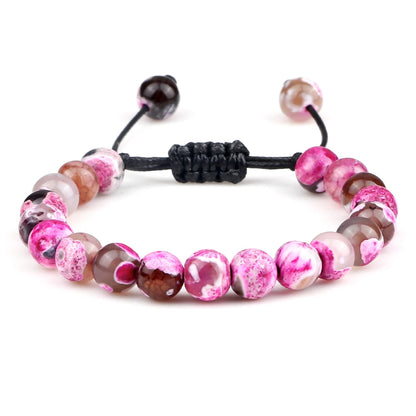 Natural Stone Beads Adjustable Bracelet