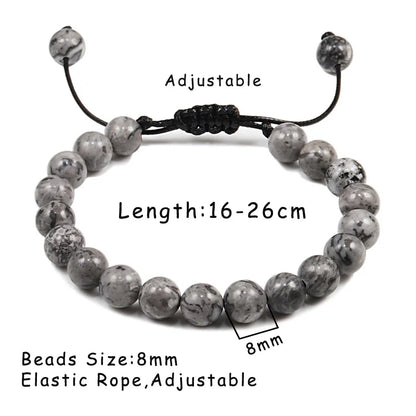 Natural Stone Beads Adjustable Bracelet