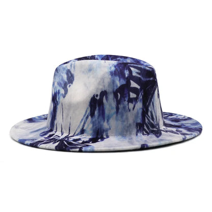 Colourful Wide Brim Panama Fedora Hat