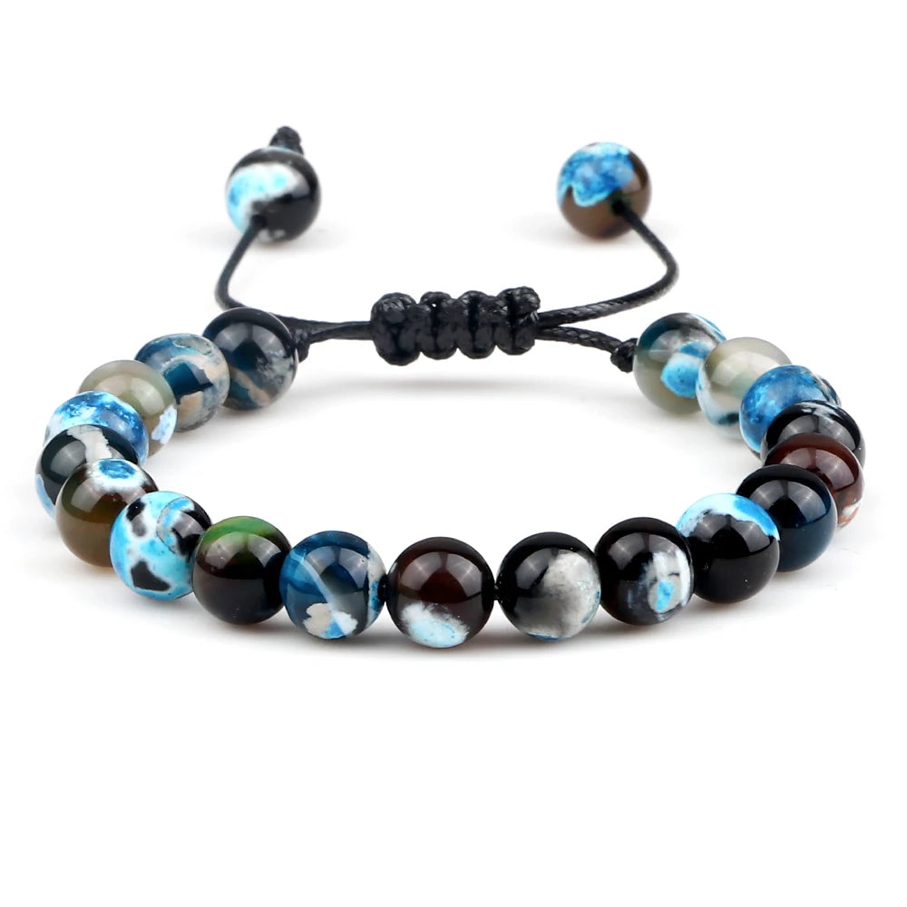 Natural Stone Beads Adjustable Bracelet