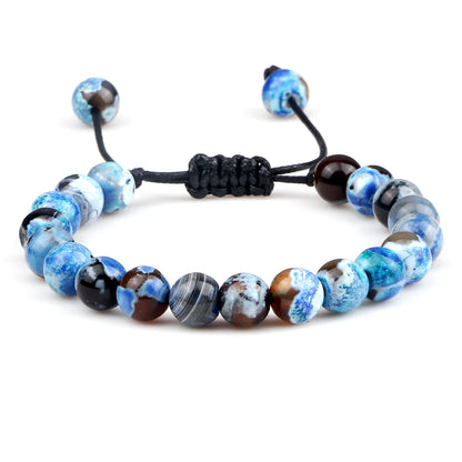 Natural Stone Beads Adjustable Bracelet