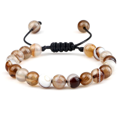 Natural Stone Beads Adjustable Bracelet