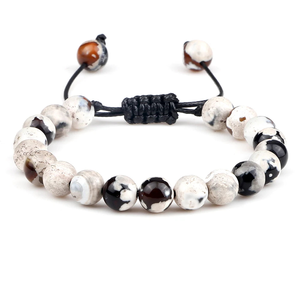 Natural Stone Beads Adjustable Bracelet