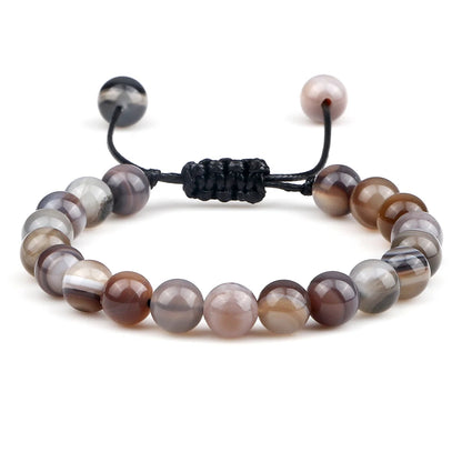 Natural Stone Beads Adjustable Bracelet