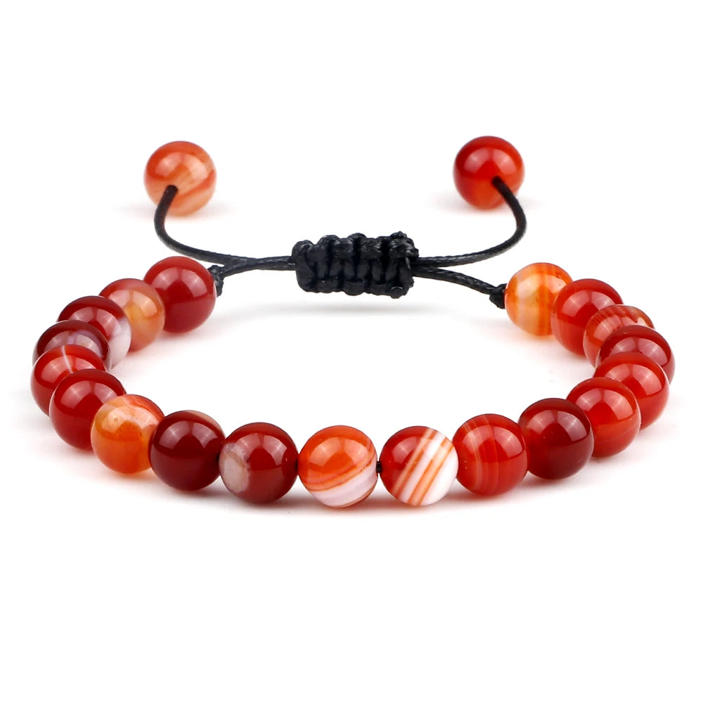 Natural Stone Beads Adjustable Bracelet