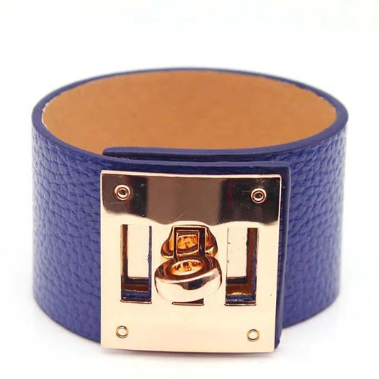 Leather Wide Wrap Bracelet