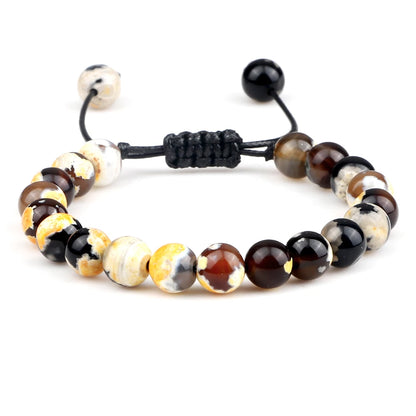 Natural Stone Beads Adjustable Bracelet