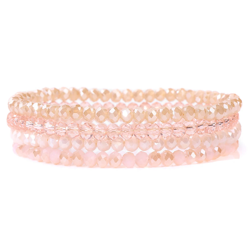 4Pcs Set Crystal Glass Bead Bracelet
