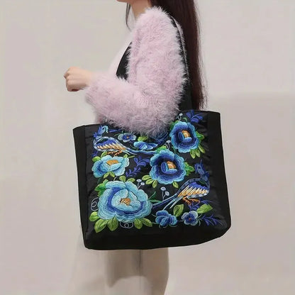 Floral Embroidered Women's Shoulder Bag
