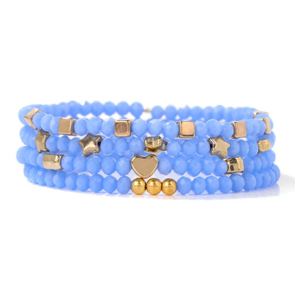 4Pcs Set Crystal Glass Bead Bracelet