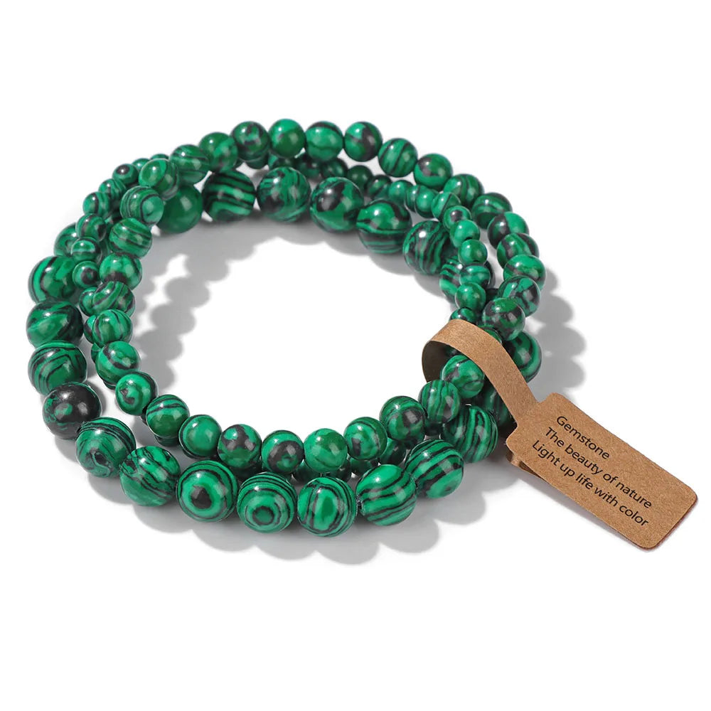 3pcs Set - Natural Agate Stone Bracelet
