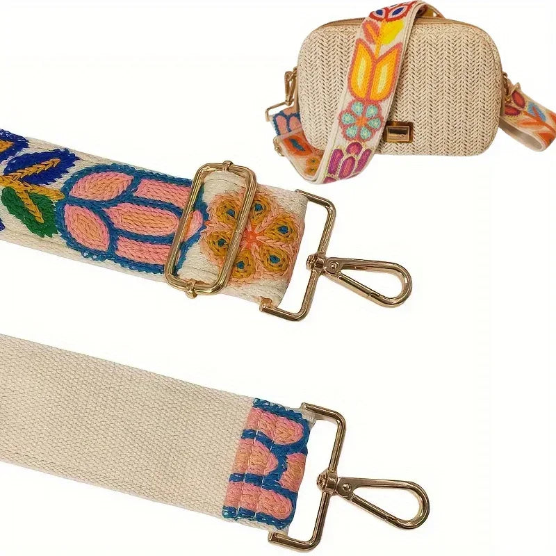 Floral Crochet Adjustable Shoulder Bag Strap