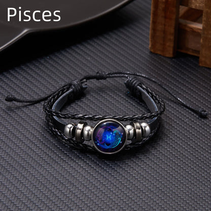 Luminous Zodiac Sign Charm Bracelet