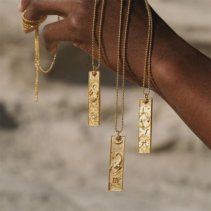 Zodiac Gold Plated Pendant Necklace