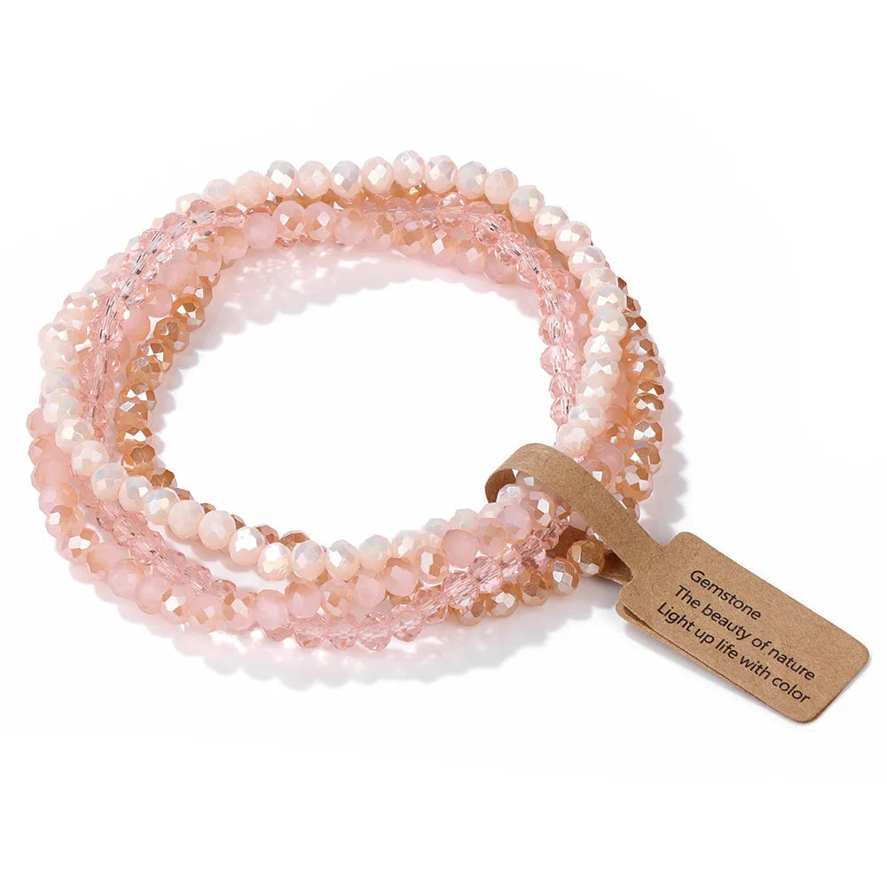 4Pcs Set Crystal Glass Bead Bracelet