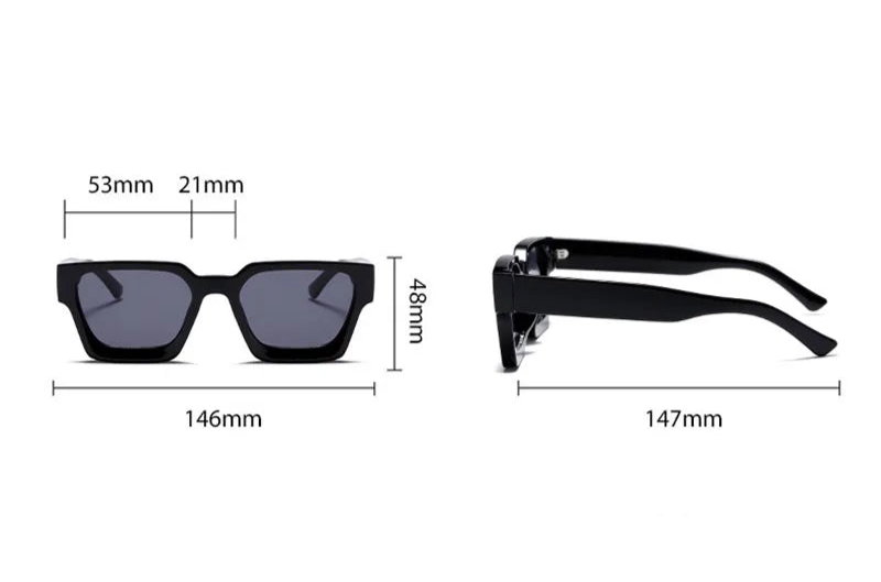Retro Thick Frame Square Sunglasses