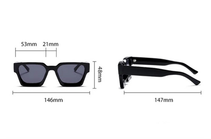 Retro Thick Frame Square Sunglasses