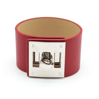 Leather Wide Wrap Bracelet