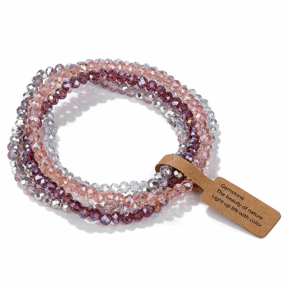 4Pcs Set Crystal Glass Bead Bracelet