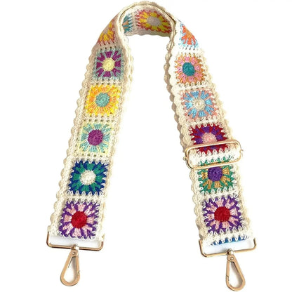 Floral Crochet Adjustable Shoulder Bag Strap