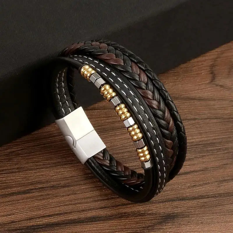 Multi Strand Leather Bracelet