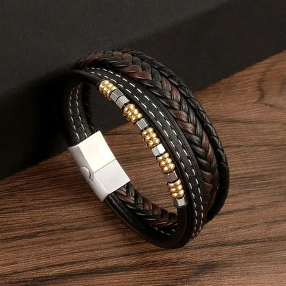 Multi Strand Leather Bracelet