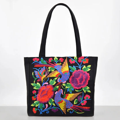 Floral Embroidered Women's Shoulder Bag